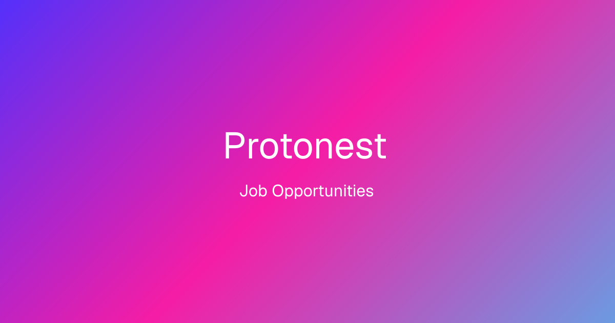 Job Details - Protonest